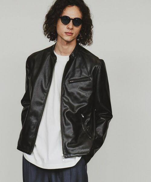 tk.TAKEO KIKUCHI / ティーケー タケオキクチ レザーブルゾン・ジャケット | シングルライダースジャケット | 詳細1