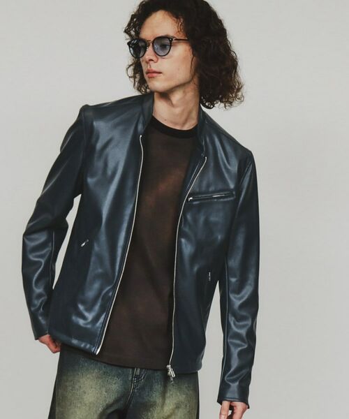 tk.TAKEO KIKUCHI / ティーケー タケオキクチ レザーブルゾン・ジャケット | シングルライダースジャケット | 詳細12