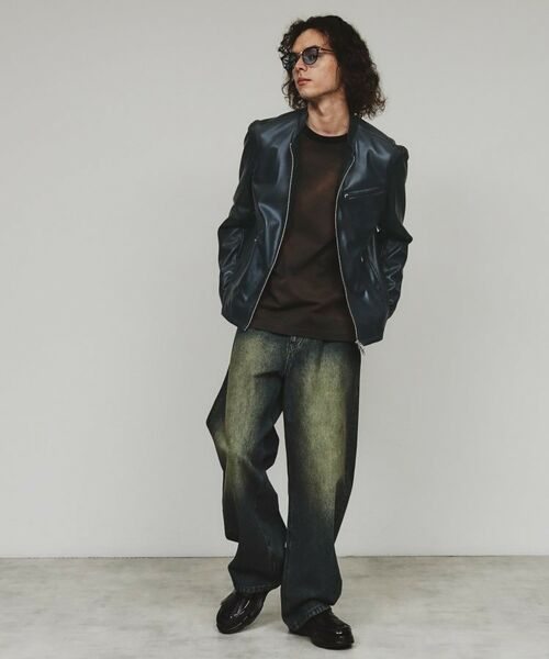 tk.TAKEO KIKUCHI / ティーケー タケオキクチ レザーブルゾン・ジャケット | シングルライダースジャケット | 詳細13