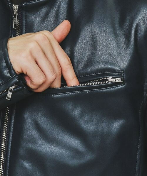 tk.TAKEO KIKUCHI / ティーケー タケオキクチ レザーブルゾン・ジャケット | シングルライダースジャケット | 詳細20