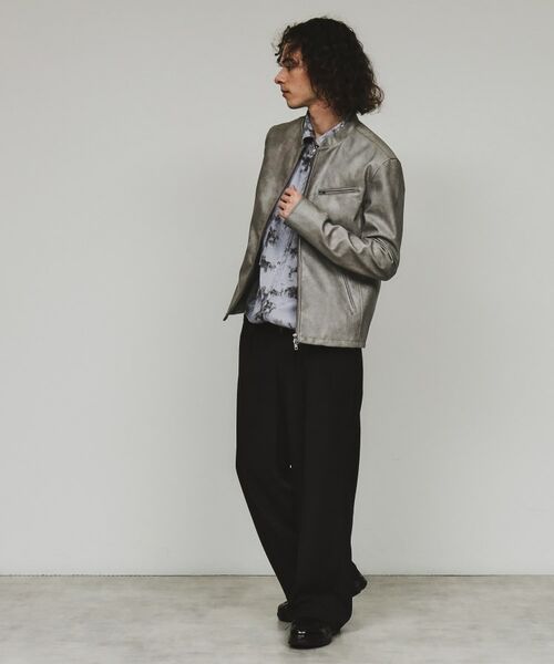 tk.TAKEO KIKUCHI / ティーケー タケオキクチ レザーブルゾン・ジャケット | シングルライダースジャケット | 詳細7