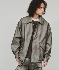 tk.TAKEO KIKUCHI / ティーケー タケオキクチ レザーブルゾン・ジャケット | ミリタリーシャツブルゾン