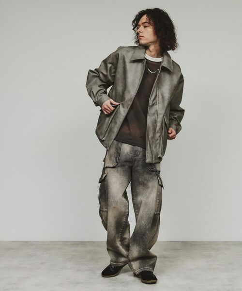 tk.TAKEO KIKUCHI / ティーケー タケオキクチ レザーブルゾン・ジャケット | ミリタリーシャツブルゾン | 詳細10