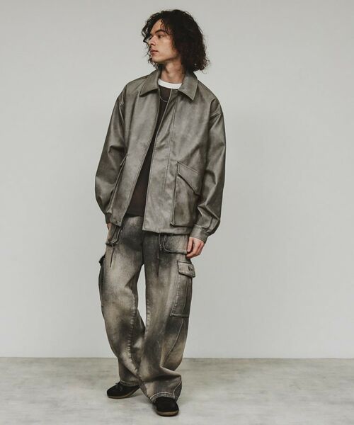tk.TAKEO KIKUCHI / ティーケー タケオキクチ レザーブルゾン・ジャケット | ミリタリーシャツブルゾン | 詳細11