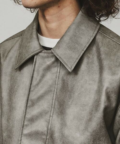 tk.TAKEO KIKUCHI / ティーケー タケオキクチ レザーブルゾン・ジャケット | ミリタリーシャツブルゾン | 詳細16