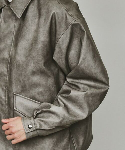 tk.TAKEO KIKUCHI / ティーケー タケオキクチ レザーブルゾン・ジャケット | ミリタリーシャツブルゾン | 詳細17