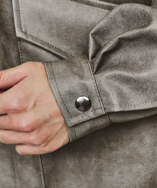 tk.TAKEO KIKUCHI / ティーケー タケオキクチ レザーブルゾン・ジャケット | ミリタリーシャツブルゾン | 詳細18