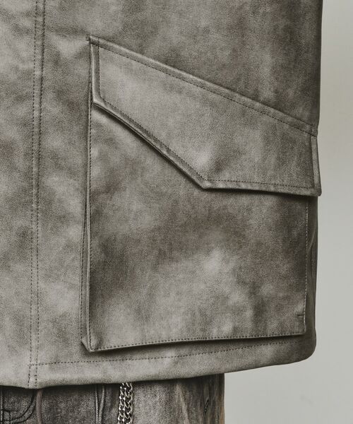 tk.TAKEO KIKUCHI / ティーケー タケオキクチ レザーブルゾン・ジャケット | ミリタリーシャツブルゾン | 詳細21