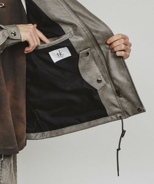 tk.TAKEO KIKUCHI / ティーケー タケオキクチ レザーブルゾン・ジャケット | ミリタリーシャツブルゾン | 詳細22