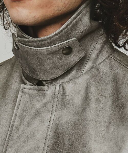 tk.TAKEO KIKUCHI / ティーケー タケオキクチ レザーブルゾン・ジャケット | ミリタリーシャツブルゾン | 詳細24