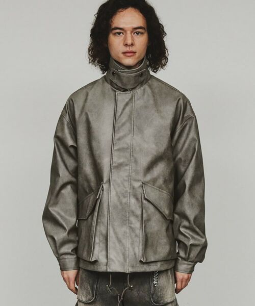 tk.TAKEO KIKUCHI / ティーケー タケオキクチ レザーブルゾン・ジャケット | ミリタリーシャツブルゾン | 詳細25