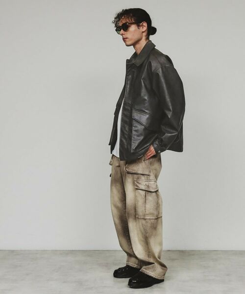 tk.TAKEO KIKUCHI / ティーケー タケオキクチ レザーブルゾン・ジャケット | ミリタリーシャツブルゾン | 詳細3