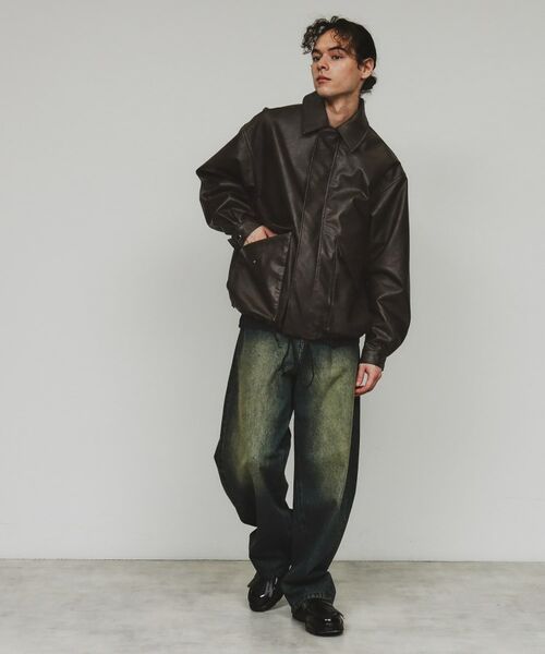 tk.TAKEO KIKUCHI / ティーケー タケオキクチ レザーブルゾン・ジャケット | ミリタリーシャツブルゾン | 詳細6