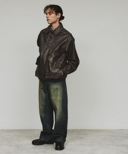 tk.TAKEO KIKUCHI / ティーケー タケオキクチ レザーブルゾン・ジャケット | ミリタリーシャツブルゾン | 詳細7