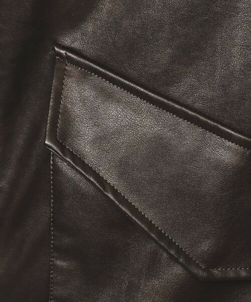 tk.TAKEO KIKUCHI / ティーケー タケオキクチ レザーブルゾン・ジャケット | ミリタリーシャツブルゾン | 詳細8