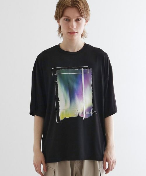 tk.TAKEO KIKUCHI / ティーケー タケオキクチ Tシャツ | オーロラプリントドレープTシャツ | 詳細12