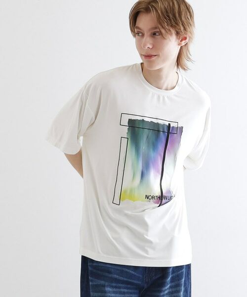 tk.TAKEO KIKUCHI / ティーケー タケオキクチ Tシャツ | オーロラプリントドレープTシャツ | 詳細2