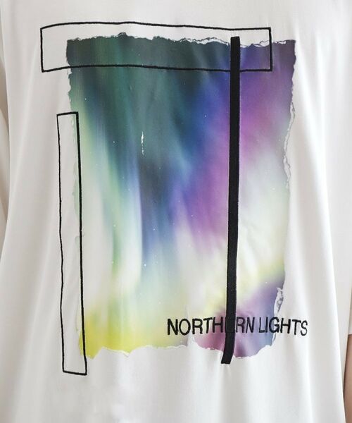 tk.TAKEO KIKUCHI / ティーケー タケオキクチ Tシャツ | オーロラプリントドレープTシャツ | 詳細5