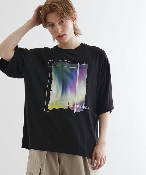 tk.TAKEO KIKUCHI / ティーケー タケオキクチ Tシャツ | オーロラプリントドレープTシャツ | 詳細7