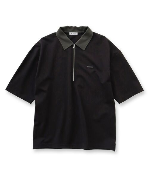 tk.TAKEO KIKUCHI / ティーケー タケオキクチ ポロシャツ | 配色ハーフジップポロ | 詳細1