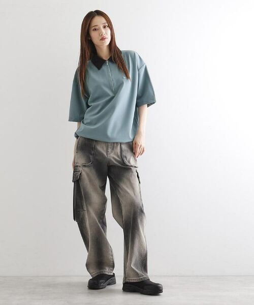 tk.TAKEO KIKUCHI / ティーケー タケオキクチ ポロシャツ | 配色ハーフジップポロ | 詳細13