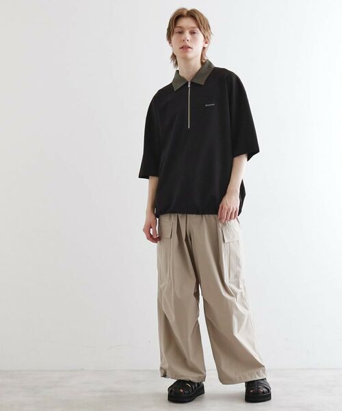 tk.TAKEO KIKUCHI / ティーケー タケオキクチ ポロシャツ | 配色ハーフジップポロ | 詳細3