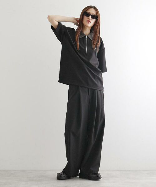 tk.TAKEO KIKUCHI / ティーケー タケオキクチ ポロシャツ | 配色ハーフジップポロ | 詳細7