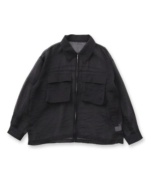 tk.TAKEO KIKUCHI / ティーケー タケオキクチ シャツ・ブラウス | シアーシャツアウター | 詳細1