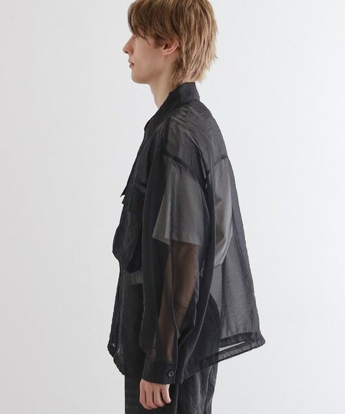 tk.TAKEO KIKUCHI / ティーケー タケオキクチ シャツ・ブラウス | シアーシャツアウター | 詳細11