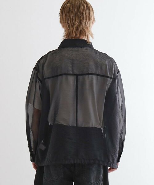 tk.TAKEO KIKUCHI / ティーケー タケオキクチ シャツ・ブラウス | シアーシャツアウター | 詳細12