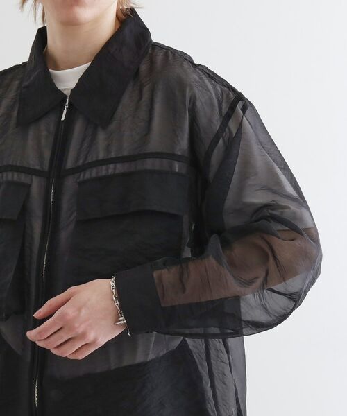 tk.TAKEO KIKUCHI / ティーケー タケオキクチ シャツ・ブラウス | シアーシャツアウター | 詳細14