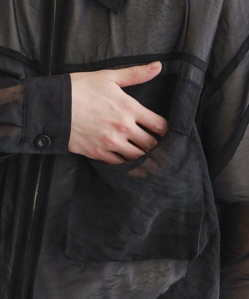 tk.TAKEO KIKUCHI / ティーケー タケオキクチ シャツ・ブラウス | シアーシャツアウター | 詳細15