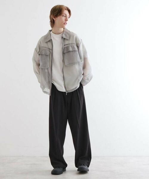 tk.TAKEO KIKUCHI / ティーケー タケオキクチ シャツ・ブラウス | シアーシャツアウター | 詳細3