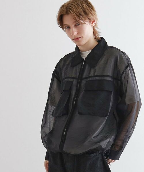 tk.TAKEO KIKUCHI / ティーケー タケオキクチ シャツ・ブラウス | シアーシャツアウター | 詳細6