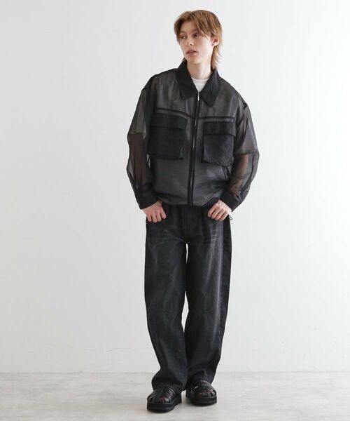 tk.TAKEO KIKUCHI / ティーケー タケオキクチ シャツ・ブラウス | シアーシャツアウター | 詳細7