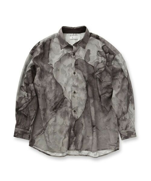 tk.TAKEO KIKUCHI / ティーケー タケオキクチ シャツ・ブラウス | シアーフラワーシャツ | 詳細1