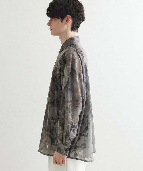 tk.TAKEO KIKUCHI / ティーケー タケオキクチ シャツ・ブラウス | シアーフラワーシャツ | 詳細15