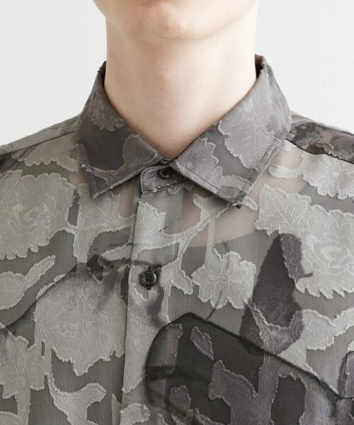 tk.TAKEO KIKUCHI / ティーケー タケオキクチ シャツ・ブラウス | シアーフラワーシャツ | 詳細17