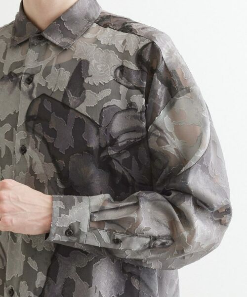 tk.TAKEO KIKUCHI / ティーケー タケオキクチ シャツ・ブラウス | シアーフラワーシャツ | 詳細18