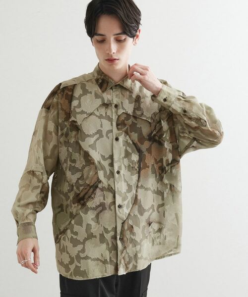 tk.TAKEO KIKUCHI / ティーケー タケオキクチ シャツ・ブラウス | シアーフラワーシャツ | 詳細6