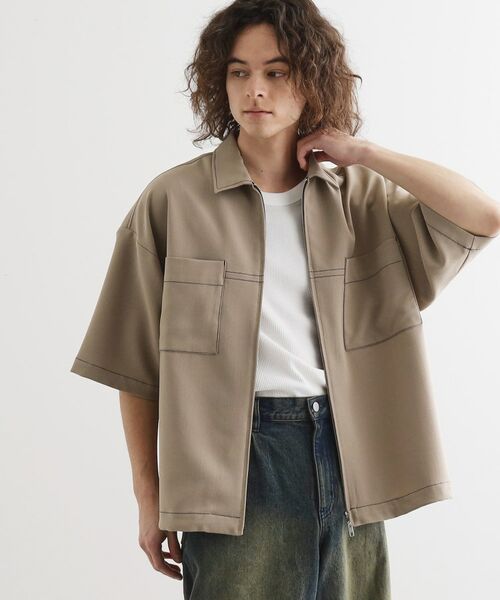 tk.TAKEO KIKUCHI / ティーケー タケオキクチ シャツ・ブラウス | ステッチシャツアウター | 詳細7