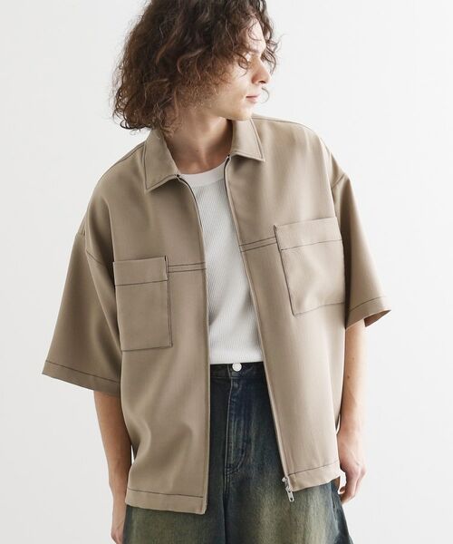 tk. TAKEO KIKUCHI/ティーケー タケオキクチ ステッチシャツアウター ベージュ(052) 03(L) tk. TAKEO KIKUCHI/ティーケー タケオキクチ ステッチシャツアウター ベージュ(052) 03(L)