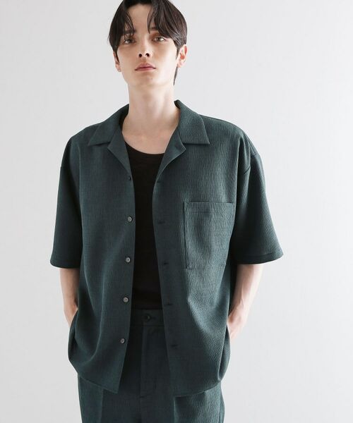 tk.TAKEO KIKUCHI / ティーケー タケオキクチ シャツ・ブラウス | 【セットアップ対応】テッククレープシャツ（ブルー(092)）