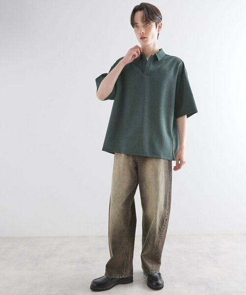 tk.TAKEO KIKUCHI / ティーケー タケオキクチ Tシャツ | 【セットアップ対応】テッククレープスキッパーシャツ | 詳細15