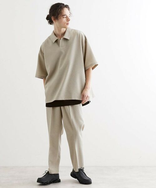 tk.TAKEO KIKUCHI / ティーケー タケオキクチ Tシャツ | 【セットアップ対応】テッククレープスキッパーシャツ | 詳細7