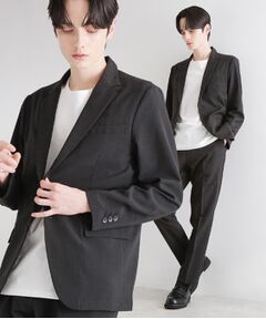 tk.TAKEO KIKUCHI / ティーケー タケオキクチ セットアップ | 【WEB限定 マシンウォッシャブル】機能性エアリードライセットアップ/シングルジャケット&テーパードスラックス