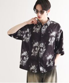tk.TAKEO KIKUCHI / ティーケー タケオキクチ シャツ・ブラウス | 【WEB限定】無地/花柄アソートドレープ半袖シャツ