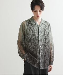 tk.TAKEO KIKUCHI / ティーケー タケオキクチ シャツ・ブラウス | グラデペイズリーレースシャツ