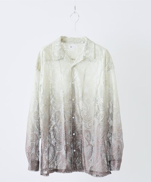tk.TAKEO KIKUCHI / ティーケー タケオキクチ シャツ・ブラウス | グラデペイズリーレースシャツ | 詳細1