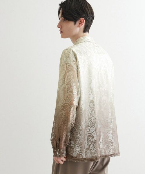 tk.TAKEO KIKUCHI / ティーケー タケオキクチ シャツ・ブラウス | グラデペイズリーレースシャツ | 詳細13